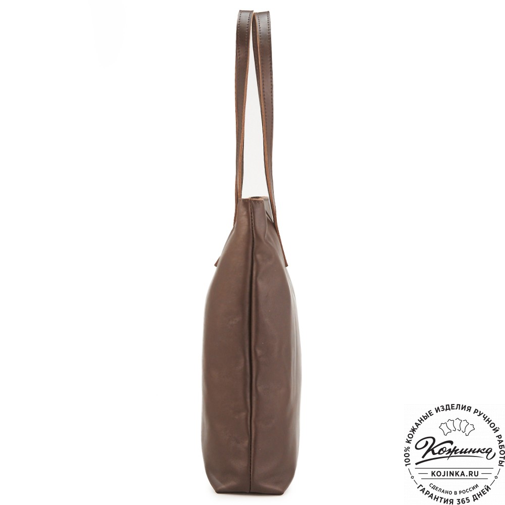 Женская кожаная сумка "Монреаль Нью" (коричневая гладкая кожа)